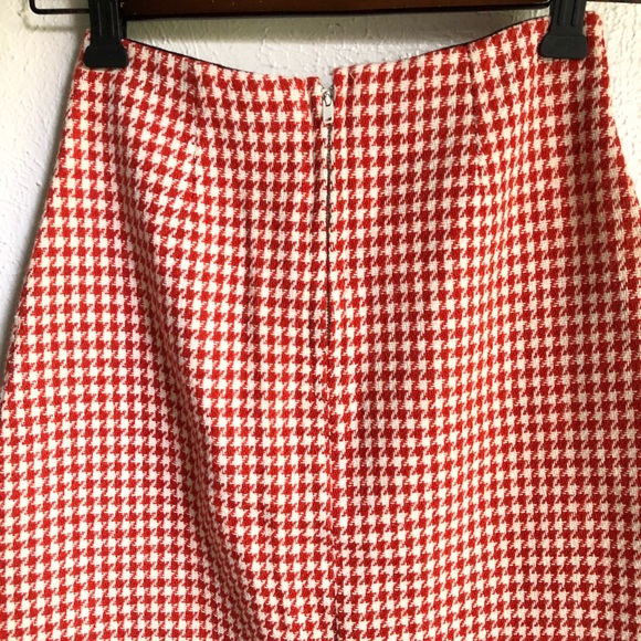 Vintage > 60’s Hippie Red and White Check Gingham Mini Skirt > 2 - Picture 6 of 9